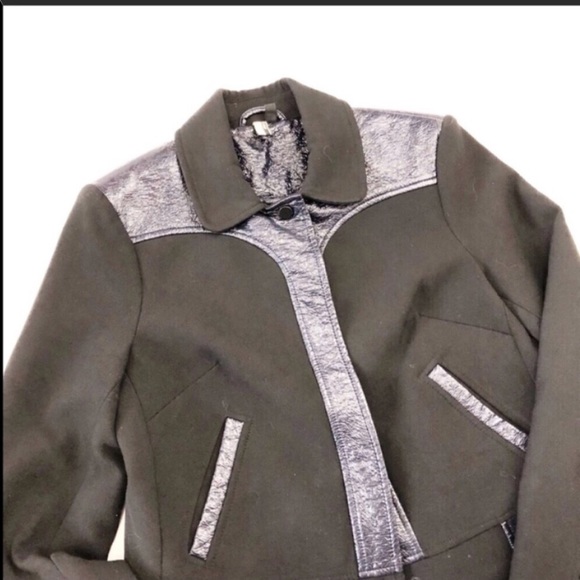 Topshop Bomber Jacket with Metallic Accent - Picture 2 of 4